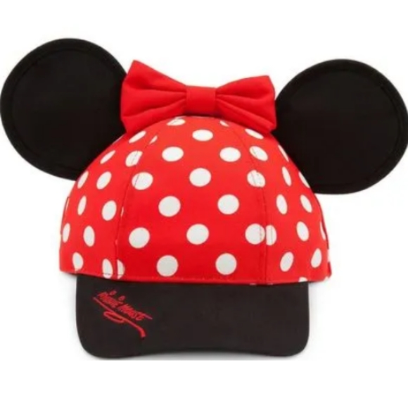 Disney | Minnie Mouse Polkadot Girls Hat Baseball Cap w/ Ears Disney Parks Hat - Picture 5 of 5